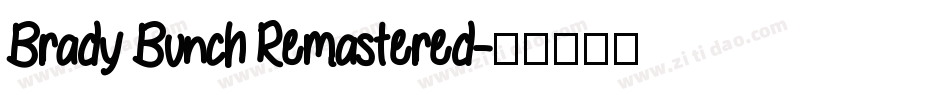 Brady Bunch Remastered字体转换
